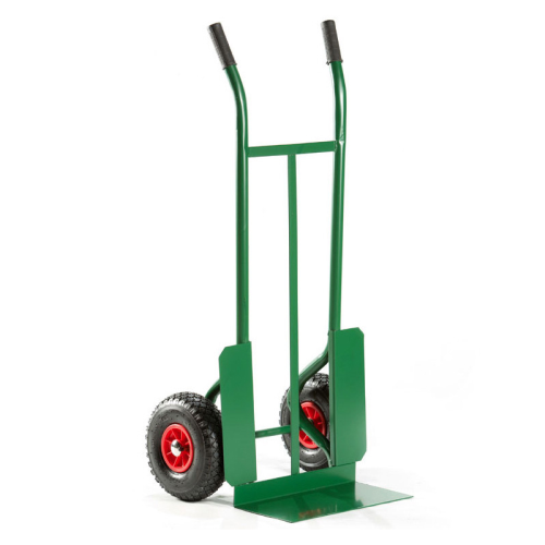 Box trolley Mod. ITALIA with 2 pneumatic wheels in painted tubular steel shovel 400x250x3 mm capacity 150 kg