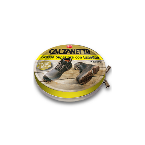Calzanetto Schutzfett für Schuhe in Paste 100ml mit Lanolin zum Schutz von Schuhen und Stiefeln