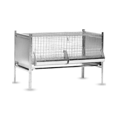 Cage pour poussins anti-souris avec bac amovible, abreuvoir en plastique et mangeoire cm.100x50x60