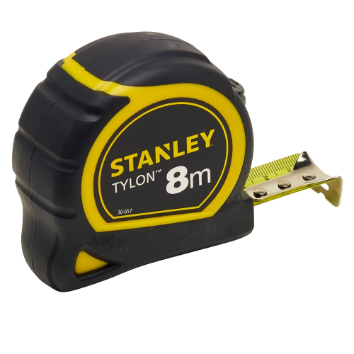 Cinta métrica Stanley Tylon 8 mtl en ABS a prueba de golpes cinta métrica de 25 mm con tope y retorno automático