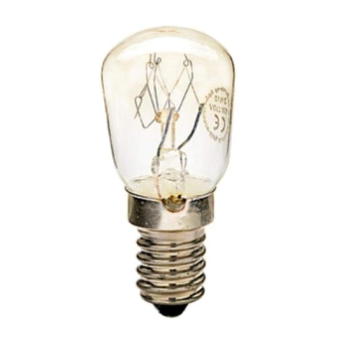 Lampada lampadina Dura Lamp piccola mod pera per forno 15W attacco E14 chiara 300°