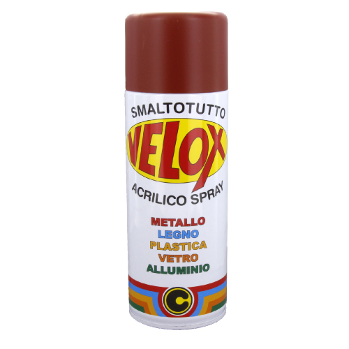 Spray antirouille Velox rouge Ral 3009 Flacon de 400 ml Primaire antirouille pour intérieurs et extérieurs