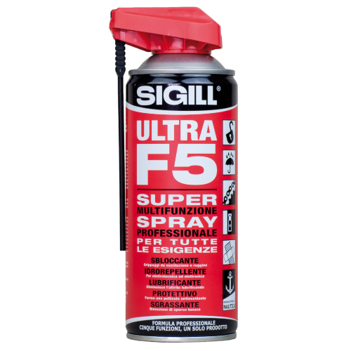 Sigill Ultra F5 bomboletta spray 400 ml sbloccante lubrificante protettivo multiuso con erogatore 