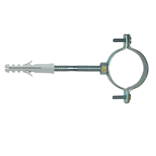 Collarín elemático E/CL 1" 2 piezas en acero galvanizado con tornillo de conexión y collares de espiga Ø 10 mm para tubo de canalón soporte de tubo de canalón