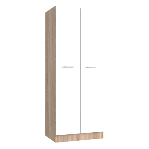 Kleiderschrank-Set mit 2 Türen, cm 71 x 51,5 x 181 h, Farbe Eiche/Weiß, Dicke 16 mm