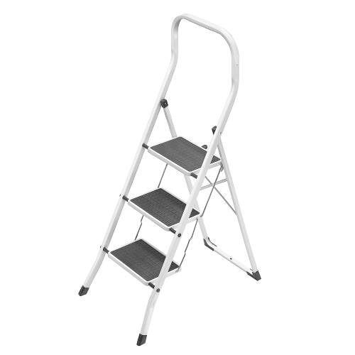 Gierre scala stool with handrail 3 steps with metal structure and non-slip steps