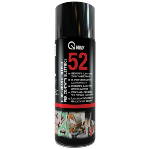 VMD 52 disossidante spray per contatti elettrici 400 ml per pulizia rapida e profonda di componenti elettronici
