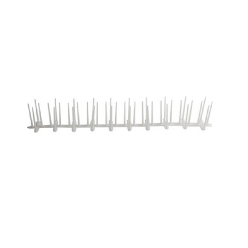 Polyethylene deterrent for birds pigeons birds 50x8 cm base repellent and polycarbonate pins