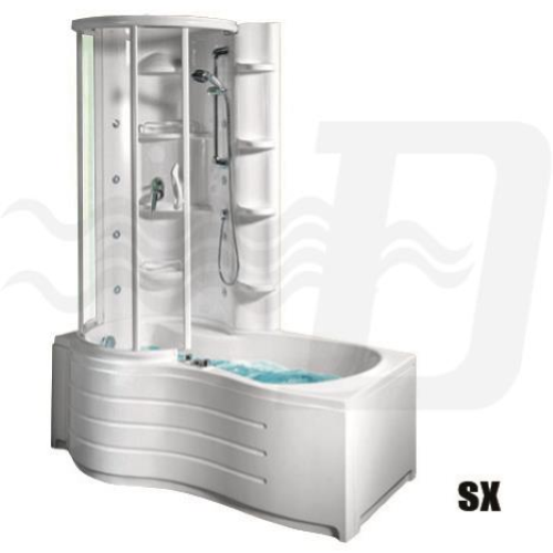 box combinato sx idrovasca vasca cabina doccia mod Canyon pannelli