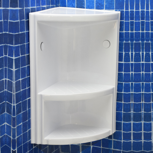 Corner cabinet Mod. Aretusa white in ABS height 30 cm corner shower