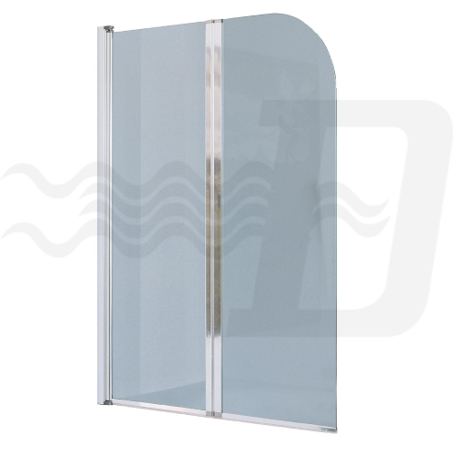 cabine de douche pliante avec 2 portes en cristal New Cee cm 120-122