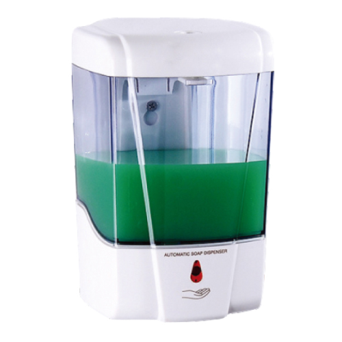 Dispenser distributore automatico di sapone liquido / gel igienizzante in ABS 600 ml a batterie non incluse erogazione con sensore