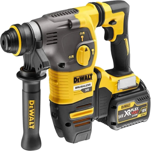 Dewalt brushless hammer drill with two 54v-6AH batteries with sds plus connection