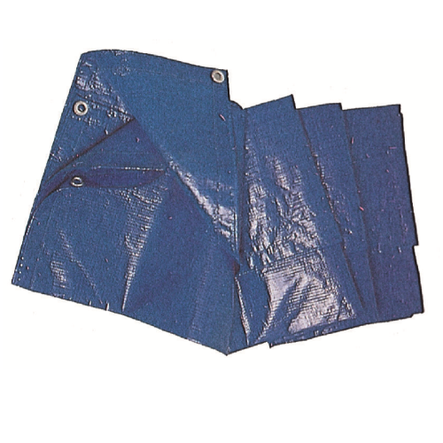 Bâche polyéthylène standard bleu 8x10 m couverture étanche avec oeillets et renforcée sur les bords