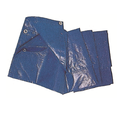 Bâche polyéthylène standard bleu 4x5 m couverture étanche avec oeillets et renforcée sur les bords