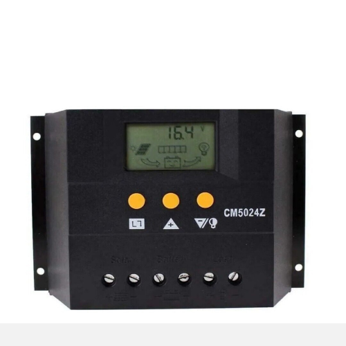 Intelligent regulator panel controller for 12V/24V 50A battery solar charging