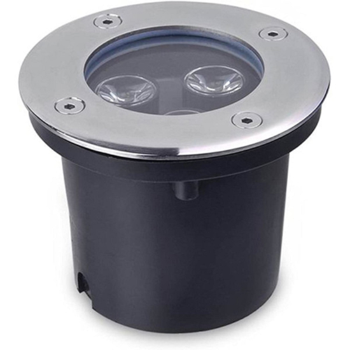 Aipiy begehbarer LED-Strahler 3 W kaltweißes Licht ø 65 mm H 78 für interne und externe Einfahrten