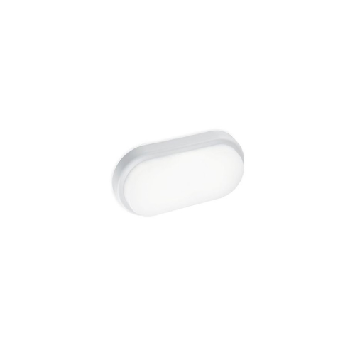 Plafonnier LED ovale Sovil 200x10x4,5 mm pour extérieur, série laser blanc