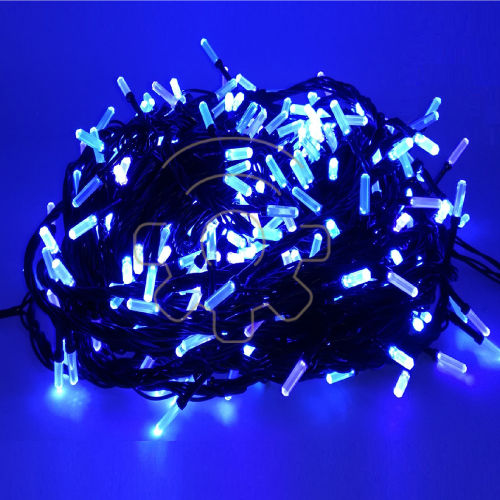 LED-Weihnachtslichterkette der Serie 400 mit blauer Prismenkette 32 m für den Außen- und Innenbereich