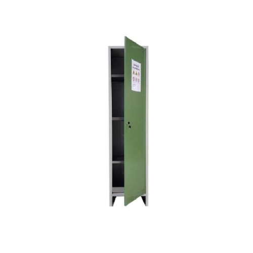 Cabinet for pesticides kit in galvanized sheet metal, single door 50x40x179 cm with collection tray and key lock