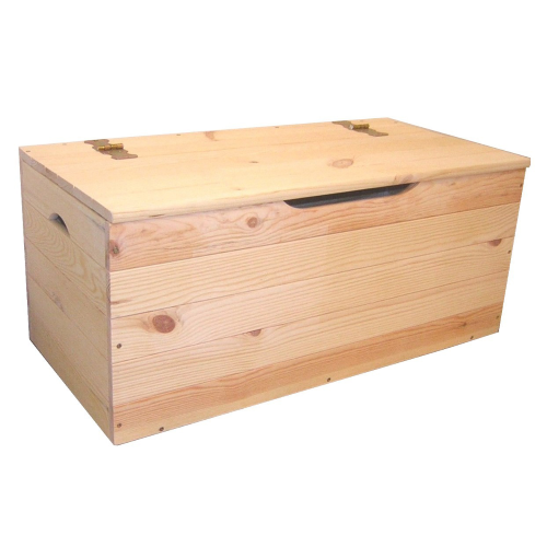 Cómoda en madera de abeto natural pulida baúl rectangular 75x35x33h cm