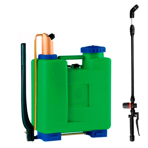 Dimartino Rosy16 Rucksackpumpe mit Nyplen-Pumpelement 17,5 Liter mit Teleskoplanze für Gemüsegarten, Weinberg