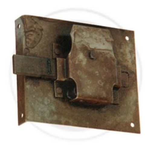 serratura antichizzata art 39012 in ferro a redosso entrata 100 mm