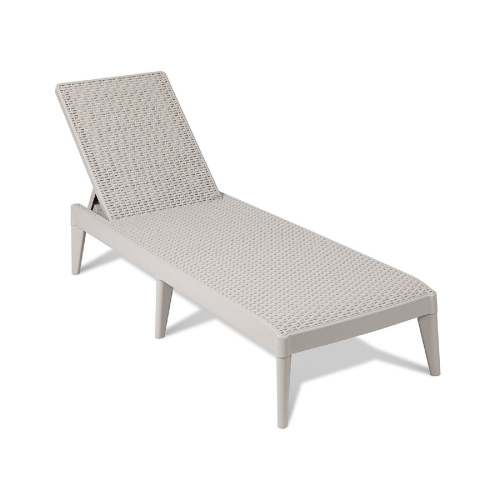 Toomax outdoor sun lounger art.950 taupe gray resin rattan effect ideal for swimming pool garden terrace