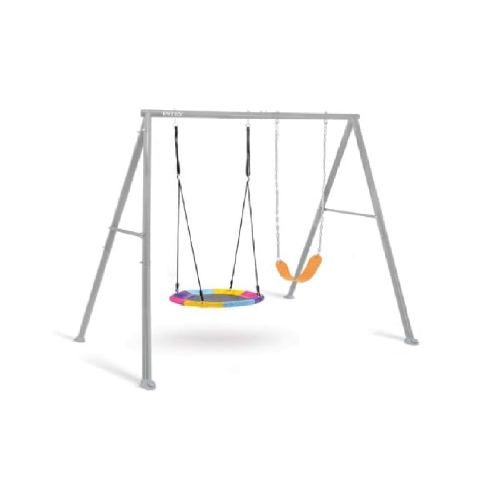 Intex 44126 2-stufige Schaukelschaukel mit grauer Stahlstruktur 254x235x200 cm. Ideal für Kinder im Alter von 3–10 Jahren