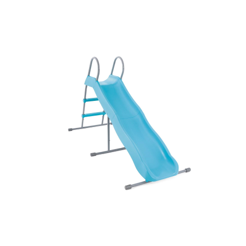 Toboggan pour enfants Intex 44106 en plastique bleu et acier cm.cm.196x84x119h pour terrasses de piscine de jardin