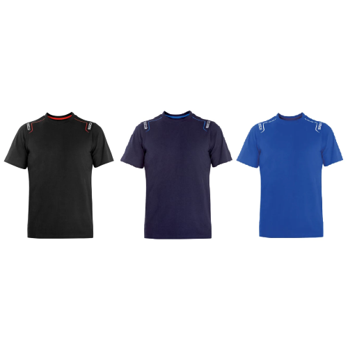 T-shirt Sparco Workwear Trenton manches courtes 95% coton stretch avec col souple