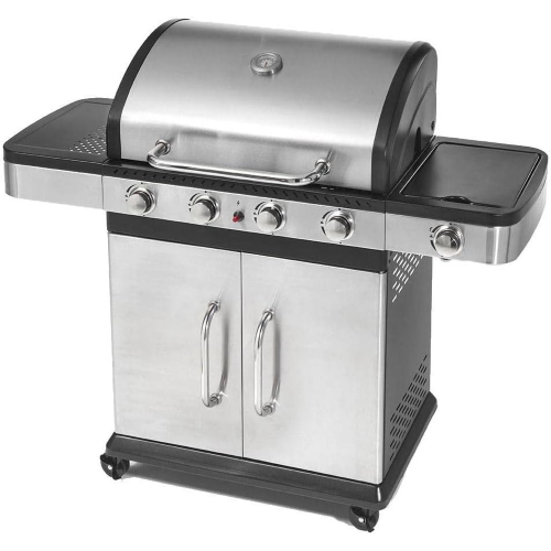 Ompagrill indianapolis 5 barbecue with 4 LPG gas burners with side burner and electronic ignition
