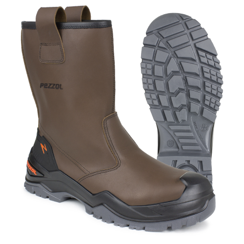 Pezzol Mendoza S3 boot in full grain water-repellent Idrotech leather unlined maximum protection