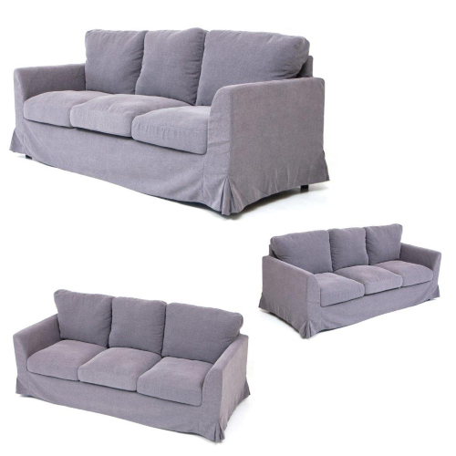 Familie 3-Sitzer-Sofa dunkelgrau 205x85x85 cm h WohnmÃ¶bel kleines Sofa
