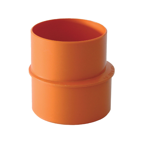Aumento de junta de unión de accesorios para bajantes de PVC rojo Ø 125 x 160 mm
