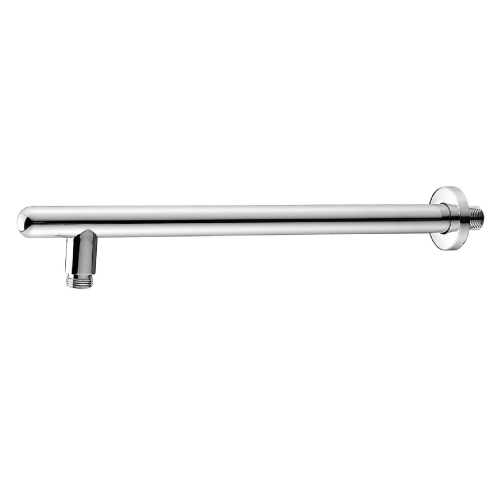 Bras de douche rond minimal en laiton longueur 39,5 x Ø 3 cm Raccords G1/2" accessoire de salle de bain