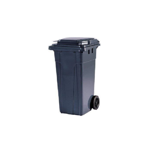 Domus 120-Liter-Abfallbehälter aus Polyethylen mit Rädern und Deckel