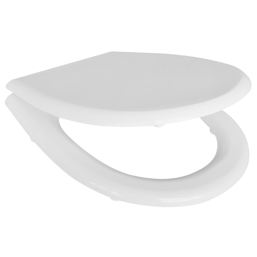 Abattant WC pour maison en céramique vase Cesame Aretusina blanc forme 7 43,3-45,3x35,6 cm charnières réglables