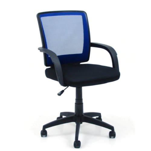 poltrona sedia mod Casa blu bleu arredo ufficio cm 57x51x88-97 h