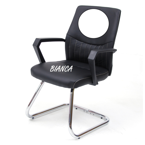 fixed chair Sake white white cm 58x56x92 h home office furniture