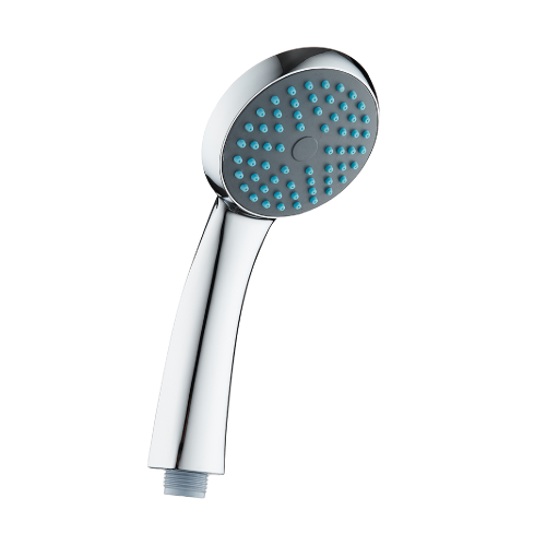 Douchette à main monojet modèle Tindari en ABS finition chromée Ø 85 mm longueur 200 mm pour baignoire-douche