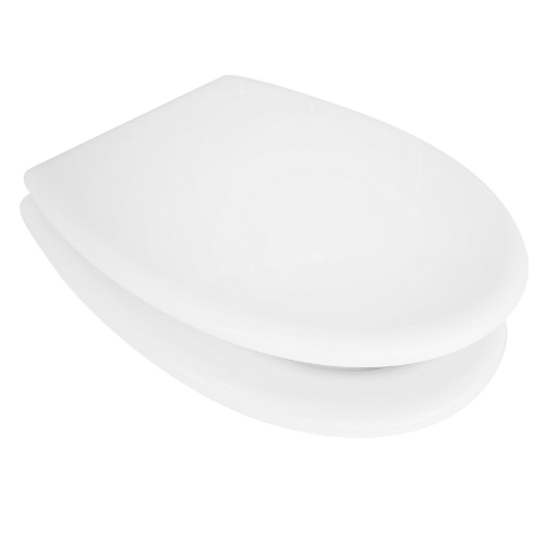 Abattant WC Althea pour cuvette WC série Fly blanc 45 x 37,9 cm avec charnières réglables en bois stabilisé