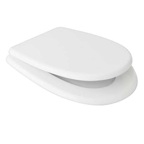 Abattant WC Azzurra pour cuvette WC blanche série Afrodite 43,5-49 x 36,7 cm avec charnières réglables en bois stabilisé