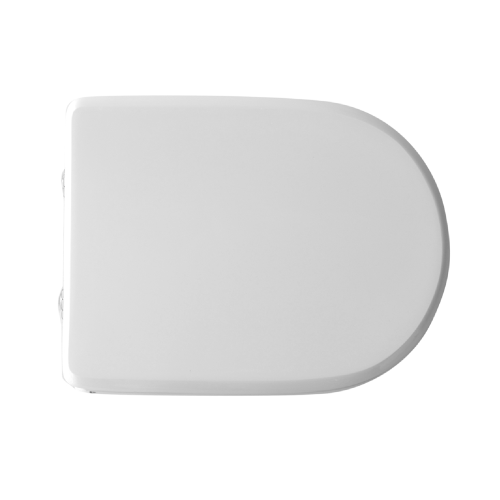 Abattant WC pour WC Astra Hi-fi 43,5-49x36 cm abattant WC blanc en bois stabilisé moulé en polyester avec charnières réglables