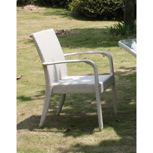 poltrona sedia Ibiza bianca arredo giardino esterno cm 55x64x87,5 h