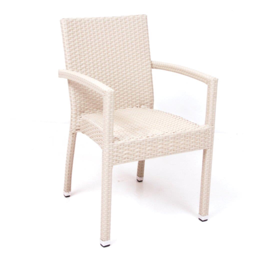 poltrona sedia Maiorca bianca arredo giardino esterno cm 55x55x85 h
