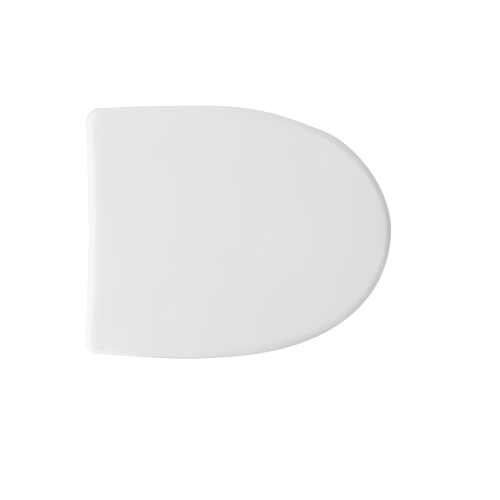 Abattant WC pour WC Cesame Equa 39,5-45,5 x 36 cm abattant WC blanc avec charnières réglables en fonte de bois