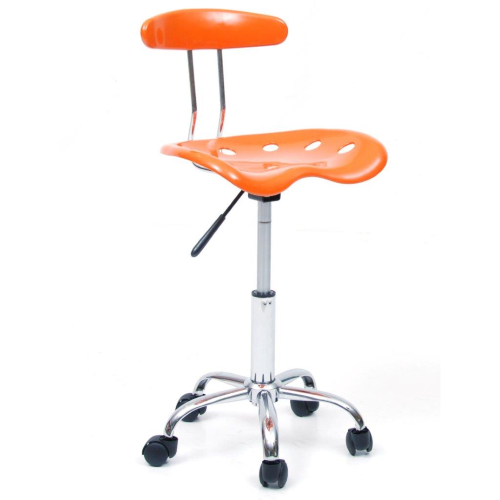 chaise fauteuil pivotant Joli mobilier de bureau orange avec roues