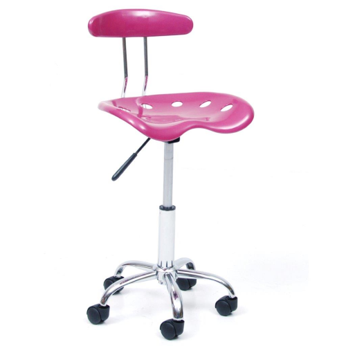 chair swivel armchair Nice pink home office furniture with castors