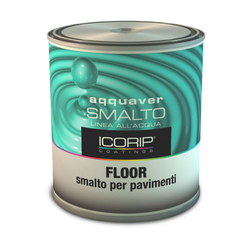 Icorip smalto all'acqua aqquaver-floor grigio 0,750 lt per legno cemento
